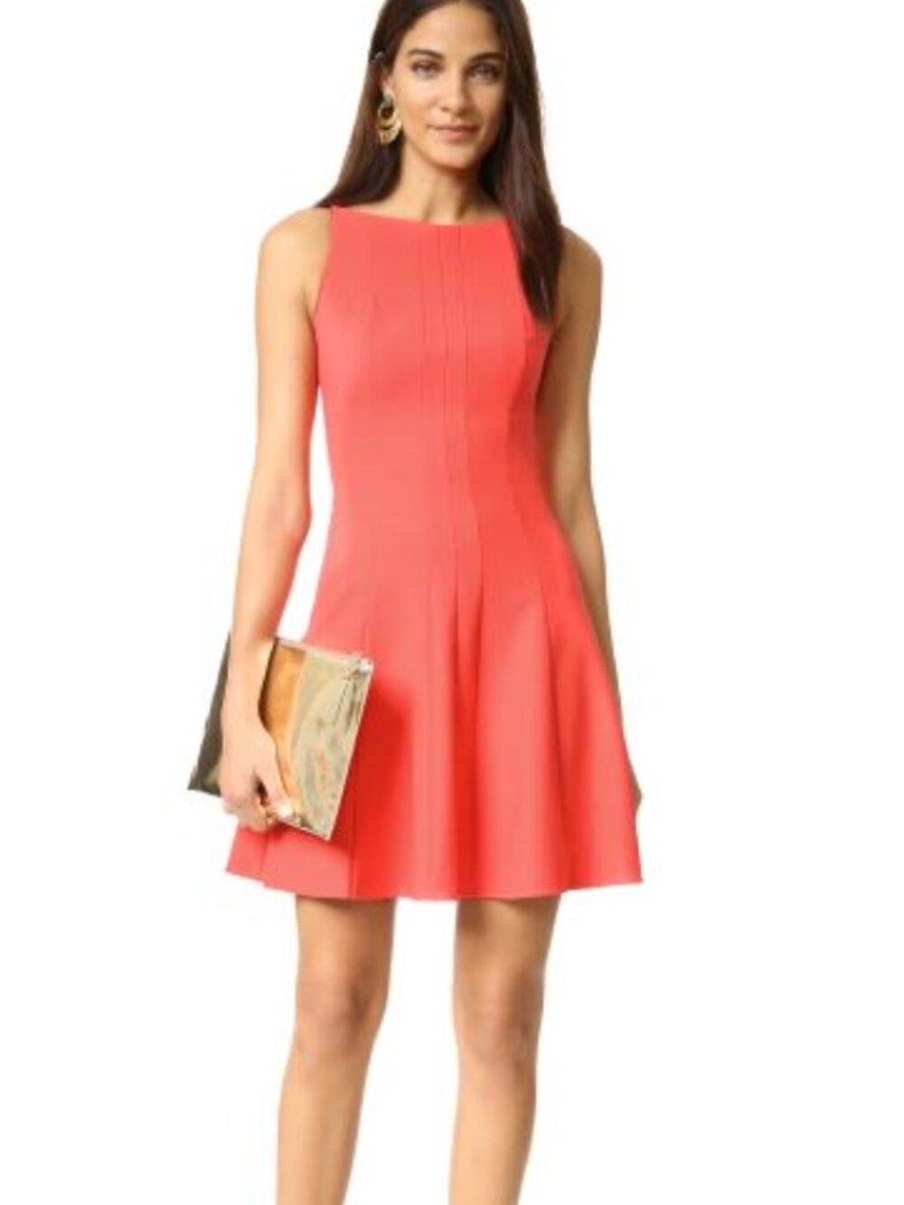 Elizabeth and James Hollis Fit and Flare Dress Size 6 Melon